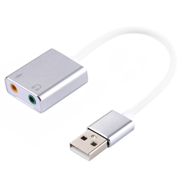 USB Virtual 7.1 채널 사운드 카드 케이블형 실버 [IN-U71CS]