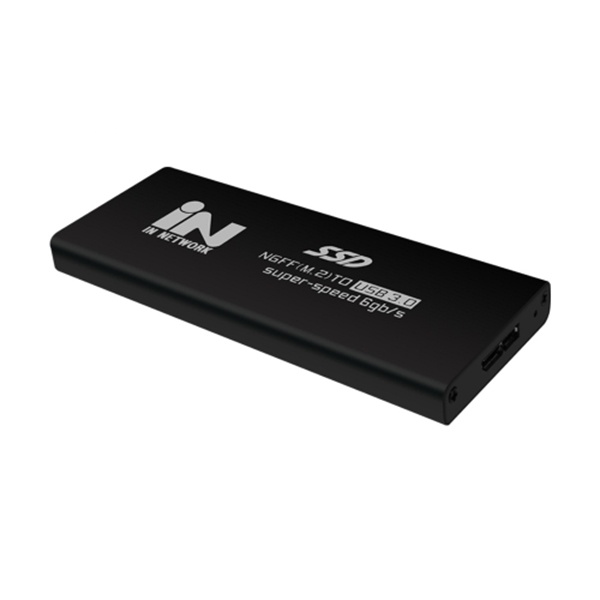M.2 SATA(NGFF) to USB 3.0 외장하드 알루미늄 케이스 블랙 [블랙] [IN-SSDM2BK]