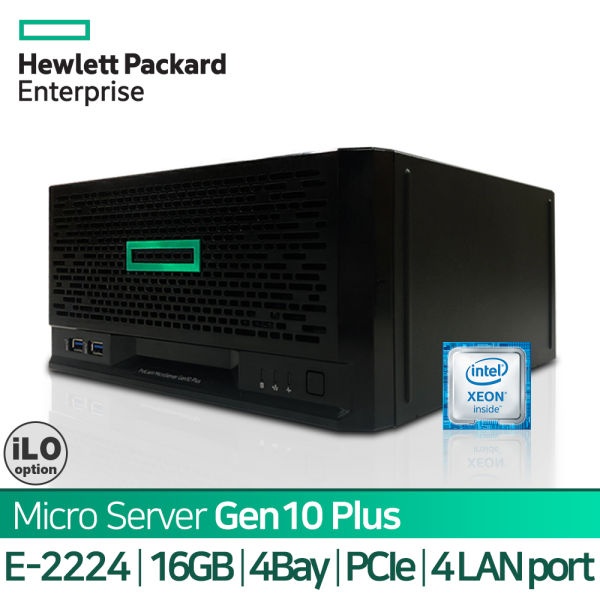 Micro Server Gen10 Plus E2224 [16GB/디스크미장착/S100i/1GbE 4P/180W]