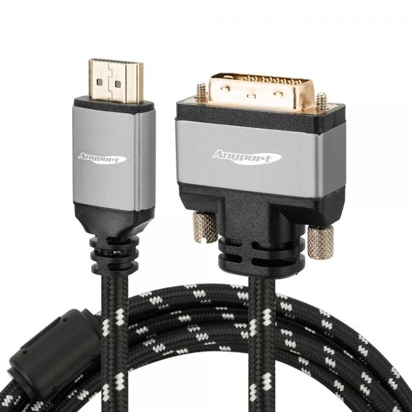 애니포트 HDMI to DVI 듀얼 케이블 1.2M [AP-DVIHDMI012M]
