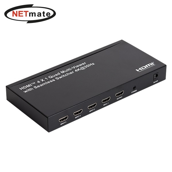 NETmate NM-PTS04 [모니터 선택기/4:1/HDMI/4K/오디오 지원]