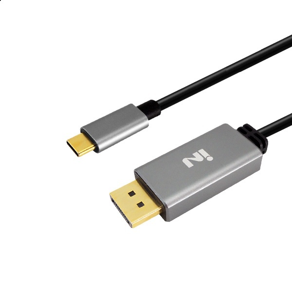 인네트워크 USB3.1 C타입 to DP 다크그레이메탈 1.8M, 오디오지원 [IN-U31DP4K18AL]