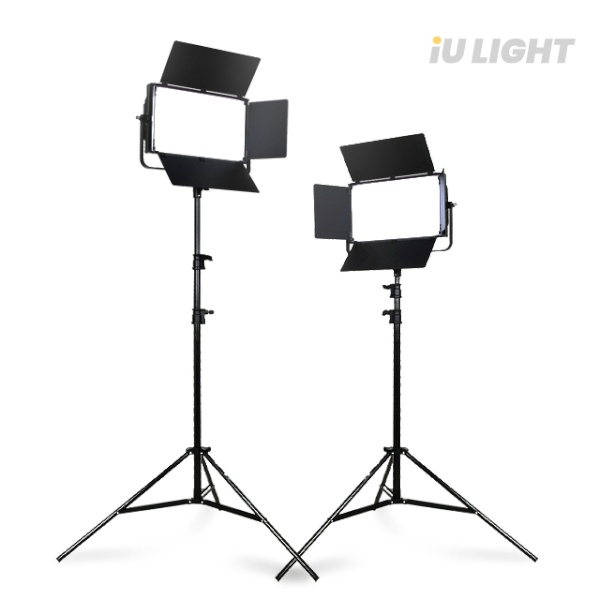 iULIGHT iU-150B 300W LED 스튜디오 사진 방송 촬영 조명 투스탠드 세트