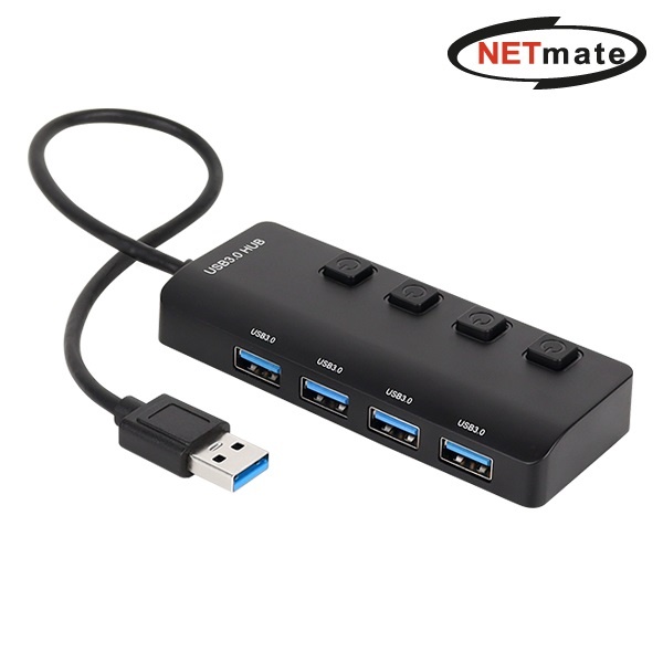 NETmate NM-UBA302 (USB허브/4포트) ▶ [무전원/USB3.0] ◀