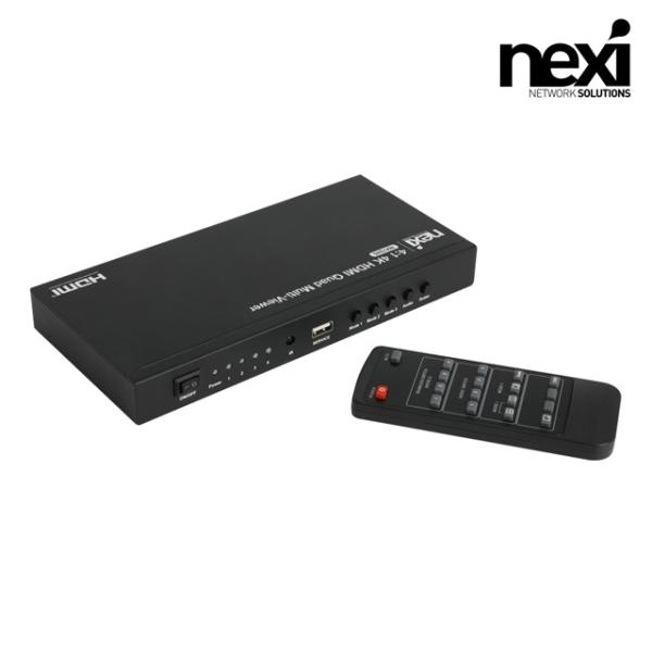 넥시 NX-MS0401S-4K [모니터 분할기/4:1/HDMI/4K/30Hz/오디오 지원/멀티뷰어] [NX1245]