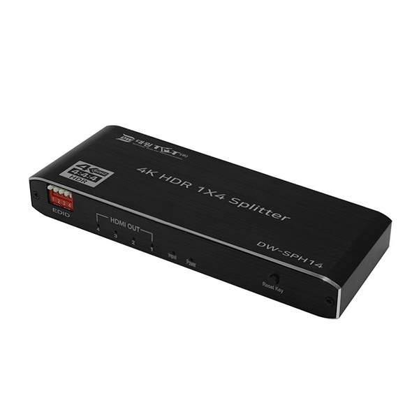 대원티엠티 DW-SPH14 [모니터 분배기/1:4/HDMI/4K/오디오 지원]