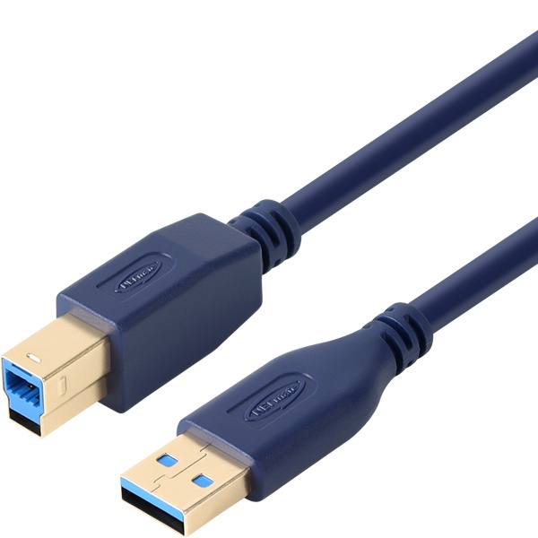 NETmate USB3.0 케이블 [AM-BM] [0.5M/블루] [NM-UB305DB]