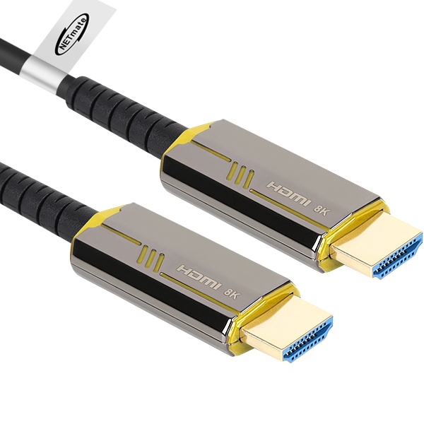 NETmate HDMI Hybrid AOC 케이블 [Ver2.1] [30M/골드] [NM-HAP30G]