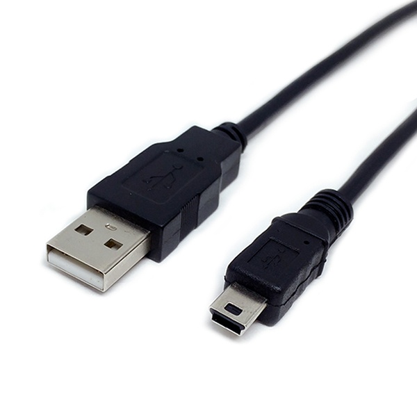 USB-A 2.0 to Mini 5핀 변환케이블, DW-MINI5-1M [블랙/1m]