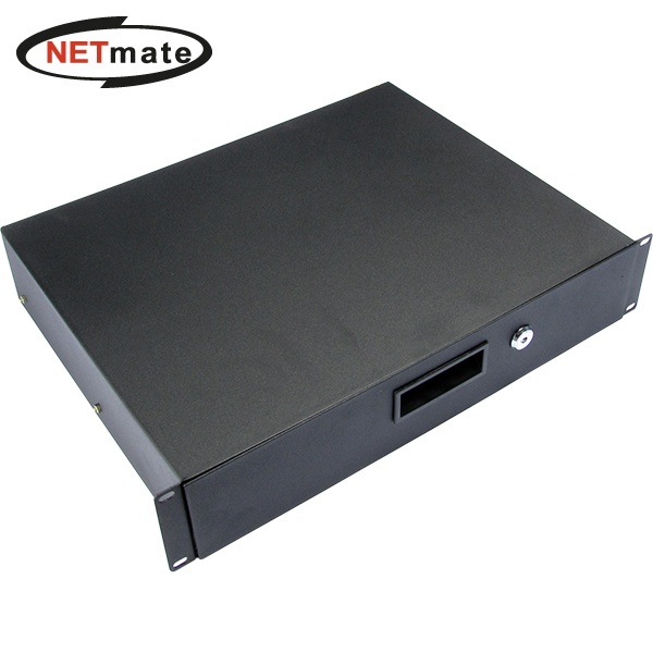 NETmate CYSD-2U(Black) 허브랙 2U 보안 서랍장(블랙)