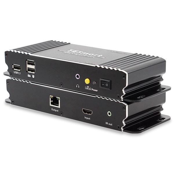 티이스마트 HDMI KVM 리피터 송수신기 세트, HKE0711B1H [최대70M/RJ-45]