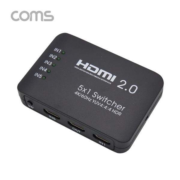 Coms FW762 [모니터 선택기/5:1/HDMI/4K/오디오 지원] [리모콘포함]