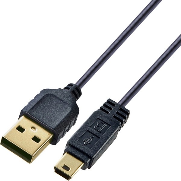 SANWA USB2.0 초슬림 케이블 [AM-Mini5P] 2M [KU-SLAMB520BKK]