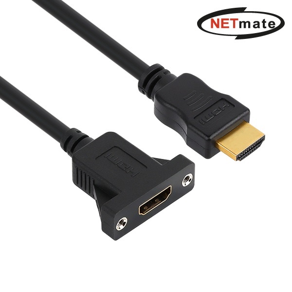 HDMI to HDMI 2.0 M/F 연장케이블, 판넬형 락킹, NMC-HP05 [0.5m]