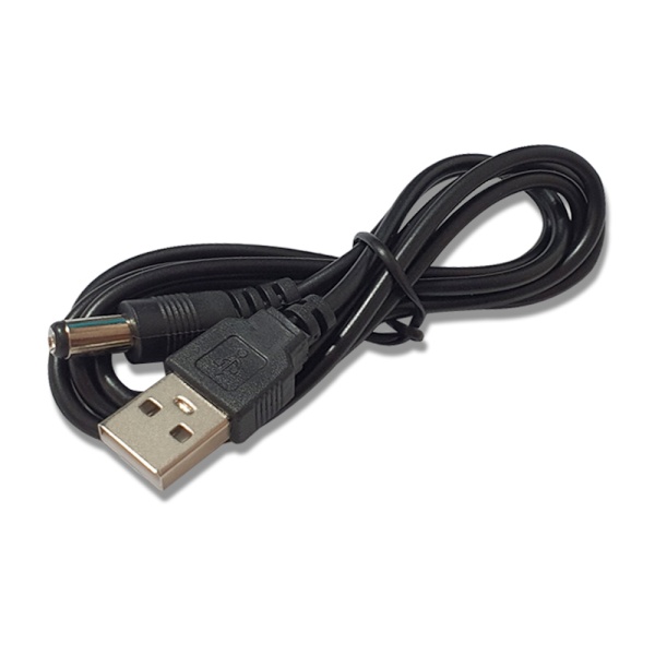 맥스텍 USB to DC 전원 파워 케이블 외경5.5/내경2.1 블랙 [MT239]