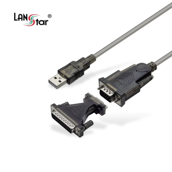 랜스타 USB2.0 to RS232 시리얼(M/M) 케이블 1.8M [LS-RS925]