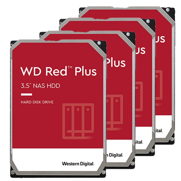 RED PLUS HDD 8TB WD80EFZZ 패키지 (3.5HDD/ SATA3/ 5640rpm/ 128MB/ CMR) [4PACK]