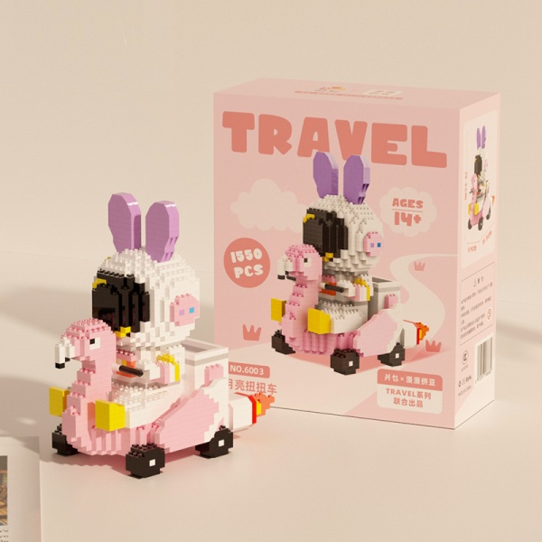 나노블럭 travel 카트라이더 시리즈 미니 대형 다이소 캐릭터 장난감 [NO.6003 러브미]