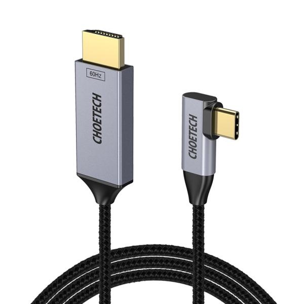 초텍 L자형 C타입 to HDMI 패브릭 케이블 1.8M [XCH-1803BK]