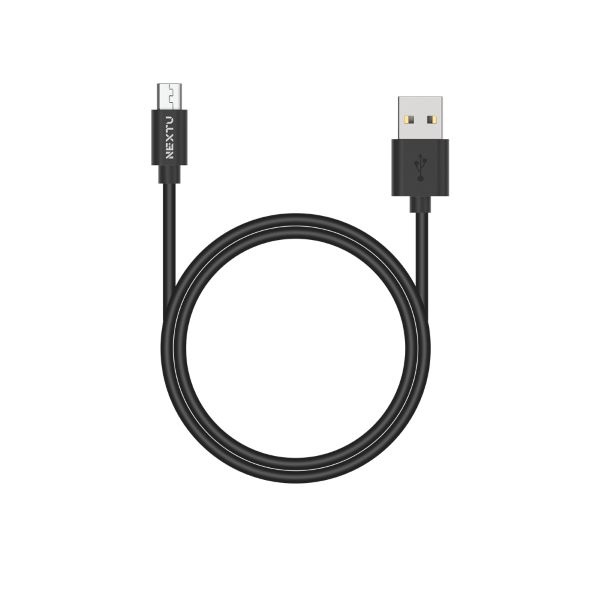 USB-A 2.0 to Micro 5핀 15W 고속 충전케이블, NEXT-AM5101U2 [블랙/1m]