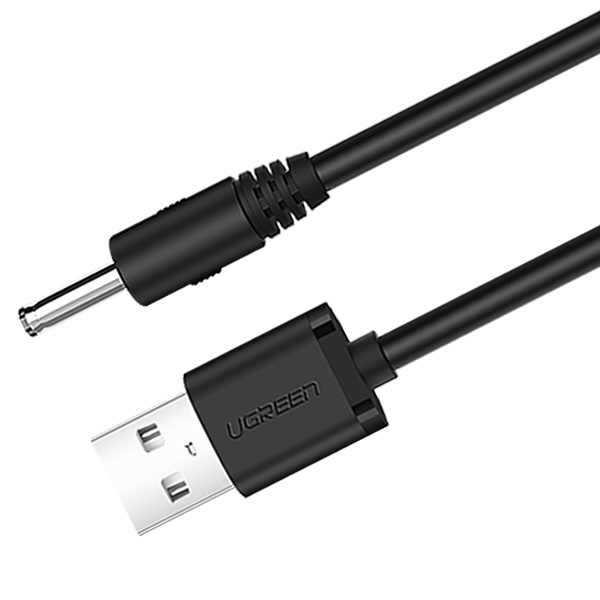 Ugreen U-10376 USB 전원 케이블 1m (3.5x1.4mm/블랙)