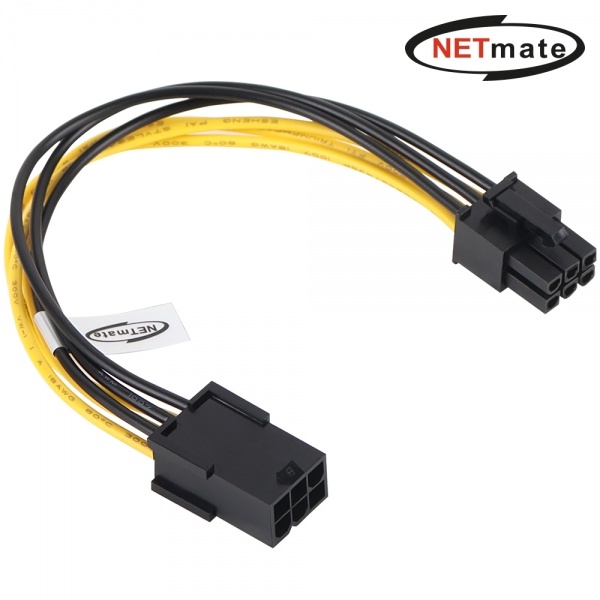 NETmate PCI-E 6핀 전원 케이블 [NM-VGA6PN]