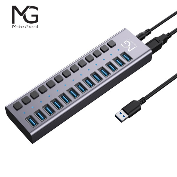 MG UH313(그레이) (USB허브/13포트) ▶ [유전원/USB3.0] ◀