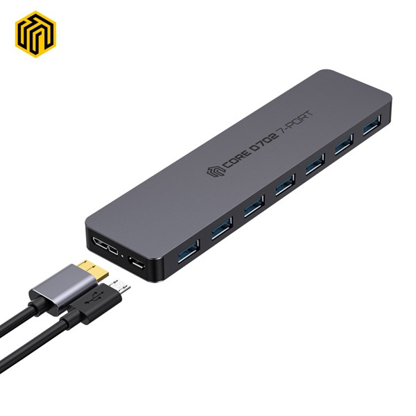 씽크웨이 CORE D702 (USB허브/7포트/멀티포트) ▶ [유·무전원/USB3.0] ◀