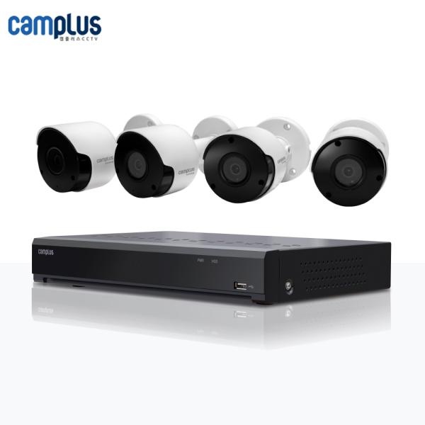 [캠플러스] 실외형 CCTV 패키지, CP-5MAB0804 8채널 AHD 8채널 풀패키지 [500만 화소/카메라 4대 포함]