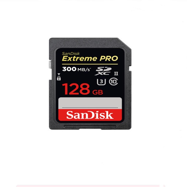 Extreme PRO SDHC And SDXC UHS-II(U3) Card [128GB] (SDSDXDK-128G) (SDXC, 300MB/s, 260MB/s, CLASS10, UHS-II(U3), V90, 평생 보증)