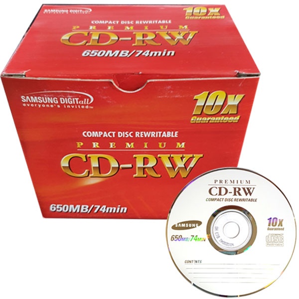 CD-RW, 10배속, 650MB [경질쥬얼/1P-10매]