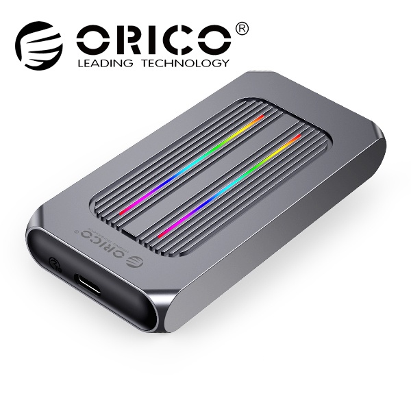 오리코 M2R1-G2(그레이) M.2 NVMe RGB SSD 외장케이스 [2중방열]