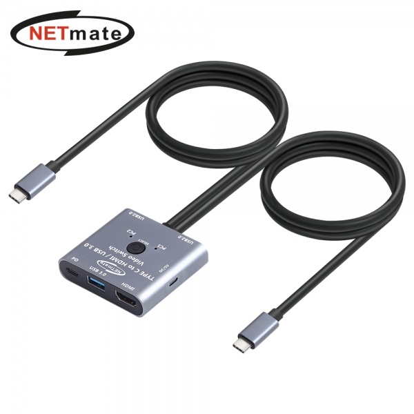 NETmate NM-TCK02 [HDMI KVM스위치/2:1/USB C/케이블 포함]