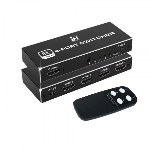 인네트워크 IN-8KHSW41 [모니터 선택기/4:1/HDMI/8K/오디오 지원] [INV139]