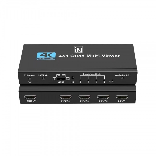 인네트워크 IN-4KHSW4V [모니터 분배기/1:4/HDMI/4K/30Hz/오디오 지원/멀티뷰어] [INV130]