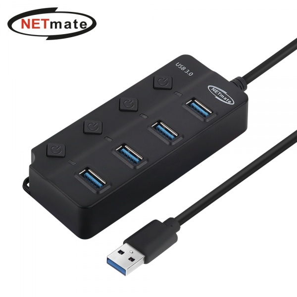 NETmate NM-UBA306 (USB허브/4포트) ▶ [무전원/USB3.0] ◀