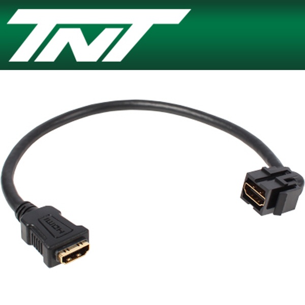 HDMI to HDMI 1.4 F/F 연장케이블, 스냅인 멀티미디어 판넬케이블, NM-TNTG07 [0.3m]