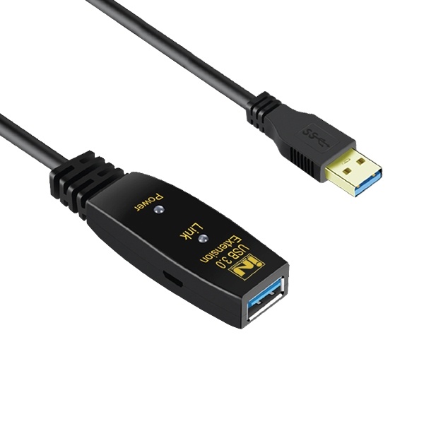 인네트워크 USB 3.0 연장 리피터 케이블 [AM-AF] 5M [유전원/IN-3UEXT05PW] [INU039]