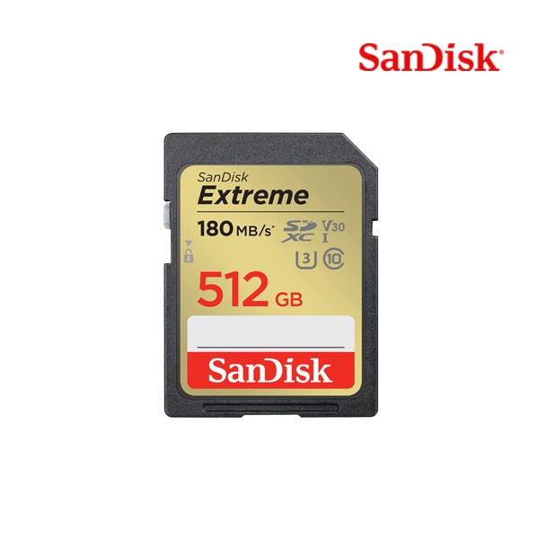Extreme SDXC SDXVV 512GB, V30, U3, C10, UHS-I,180MB/s R ▶ 신모델 ◀