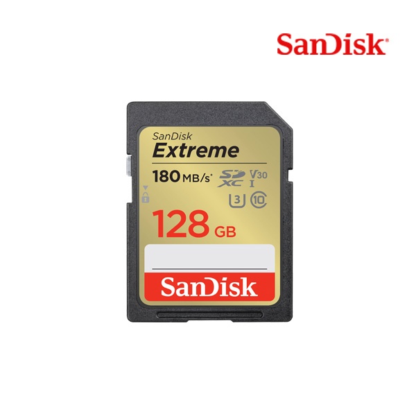 Extreme SDXC SDXVA 128GB, V30, U3, C10, UHS-I, 180MB/s R,  ▶ SDSDXV5-128G-GNCIN  후속모델 ◀