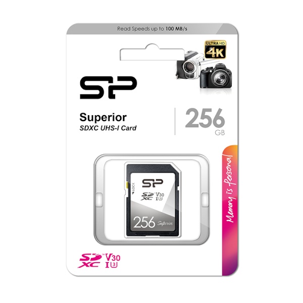 SDXC, Superior UHS-I U3 V30 256GB (100/80MB)