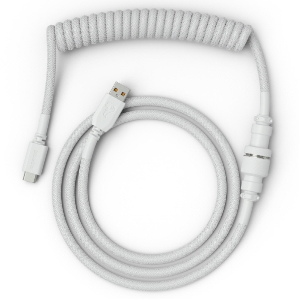 키보드 케이블, GMMK PRO Coiled Cable (코일드 항공 케이블) [제이웍스정품] USB-C to USB-A [고스트화이트/1.2m]