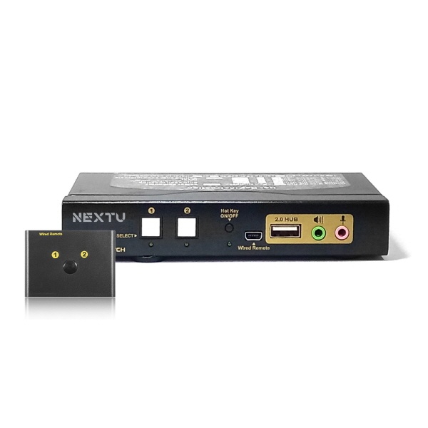이지넷 NEXT-8202KVM-KP [HDMI KVM스위치/2:1/USB/오디오 지원/케이블 미포함]