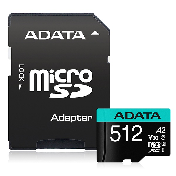 ADATA 마이크로 SD카드 외장메모리 512GB UHS-I U3 Class10 V30 A2