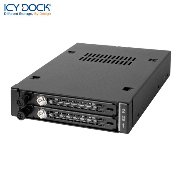 ICYDOCK 2.5형 SSD/HDD 장착 하드랙 ICYDOCK MB492SKL-B (3.5형 베이 장착[2.5형 2Bay SAS/SATA지원 하드랙)