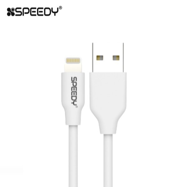 USB-A 2.0 to 8핀 고속 충전케이블, 스피디 PVC 데이터전송지원 [화이트/1.5m]