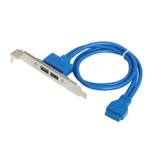POWERLAN PL-U3B2P USB3.0 확장 브라켓 2PORT 50CM [PL075]