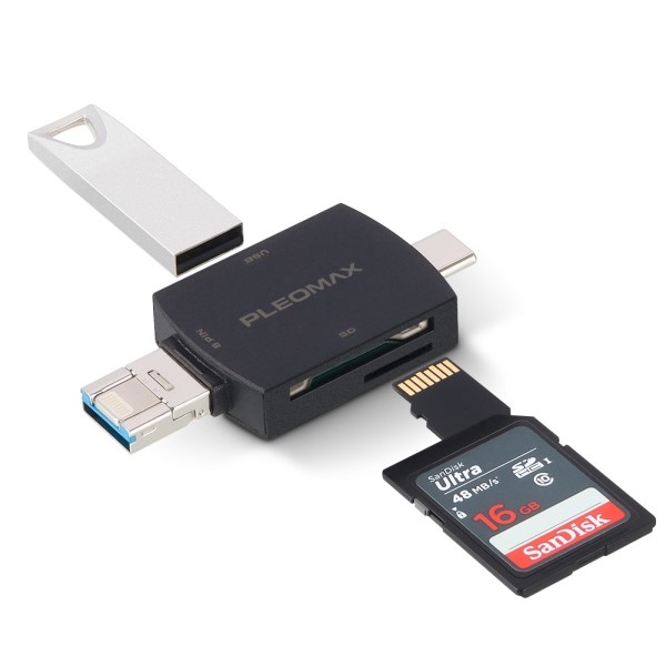 [플레오맥스] POC-801 멀티 OTG 카드리더기 6 in 1 USB Type C