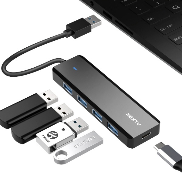 NEXTU 세기누스 어썸 674U3 (USB허브/4포트) [블랙] ▶ [무전원/USB3.0] ◀