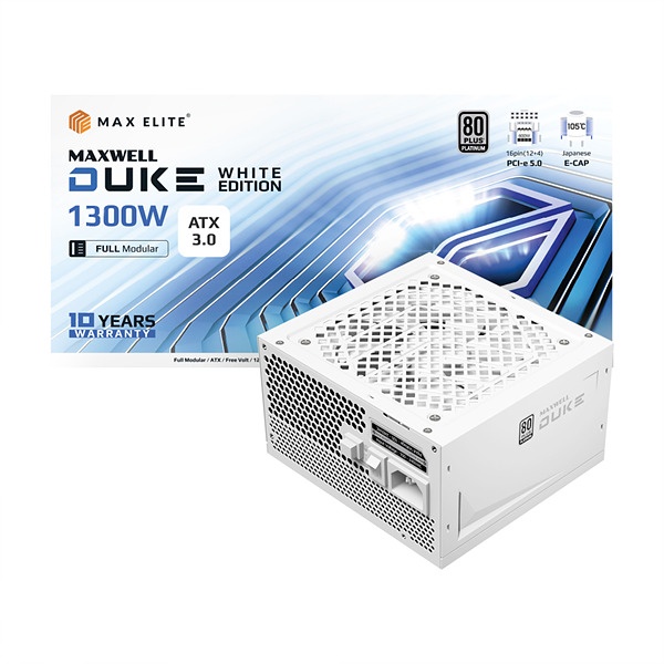 MAXWELL DUKE 1300W 80PLUS PLATINUM 풀모듈러 ATX 3.0 WHITE (ATX/1300W)